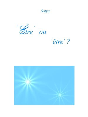 cover image of 'Être' ou 'être' ?